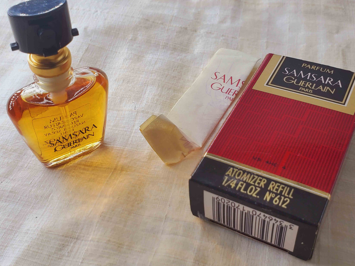 Samsara Guerlain (1989) for women Parfum Extrait Spray 7,5 ml 0,25 oz, Recharge, Vintage, Rare