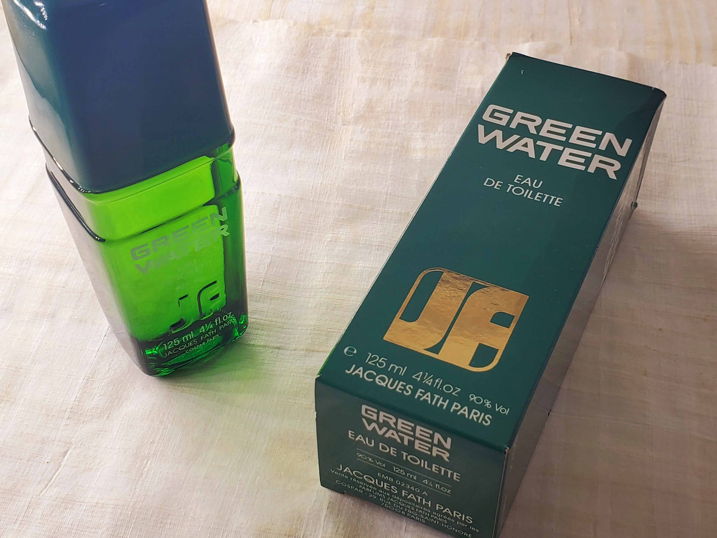 Green Water Jacques Fath for men EDT Splash 125 ml 4.2 oz, Vintage, Rare