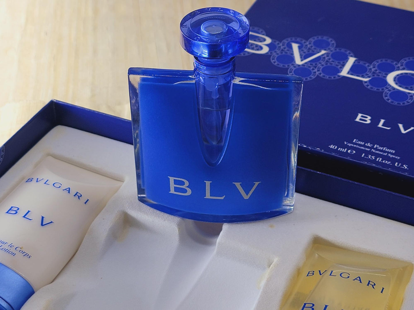BLV Bvlgari for women EDP Spray 40 ml 1.3 oz, + body lotion & shower gel, Vintage, Rare