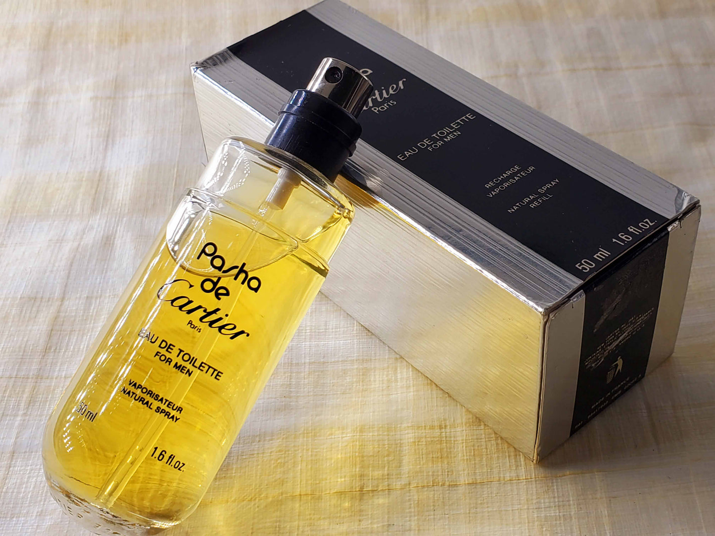 Pasha Cartier for men EDT Spray Refill 50 ml 1.7 oz, Rare, Vintage