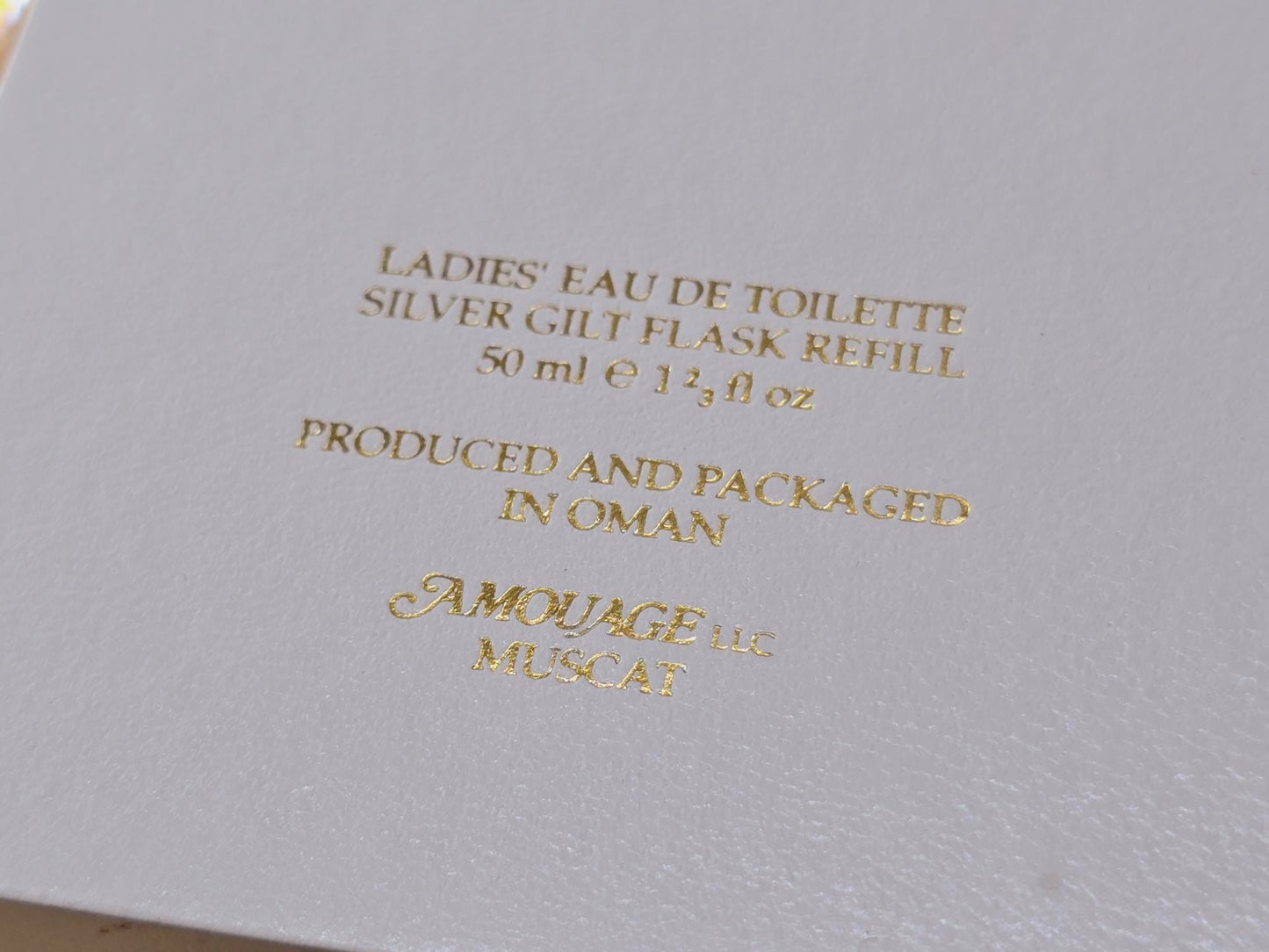Amouage Silver Gilded Flask Refill Ladies EDT Spray 120 ml 4 oz OR 50 ml 1.7 oz, Vintage, Rare