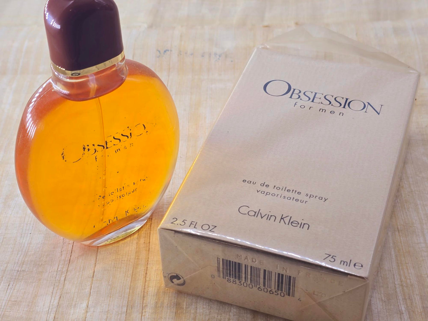 Obsession for Men Calvin Klein for men EDT Spray 75 ml 2.5 oz, Vintage, Rare, Sealed