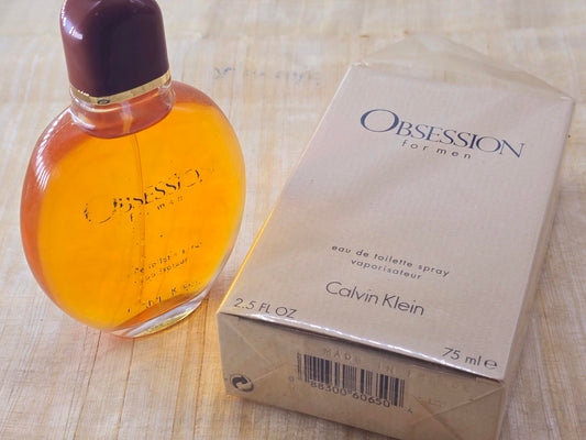Obsession for Men Calvin Klein for men EDT Spray 75 ml 2.5 oz, Vintage, Rare, Sealed