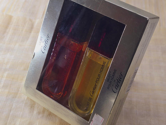 Must de Cartier for Women EDT Spray 30 ml 1 oz + Must de Cartier Pour Homme EDT Spray 30 ml 1 oz, Rare, Vintage