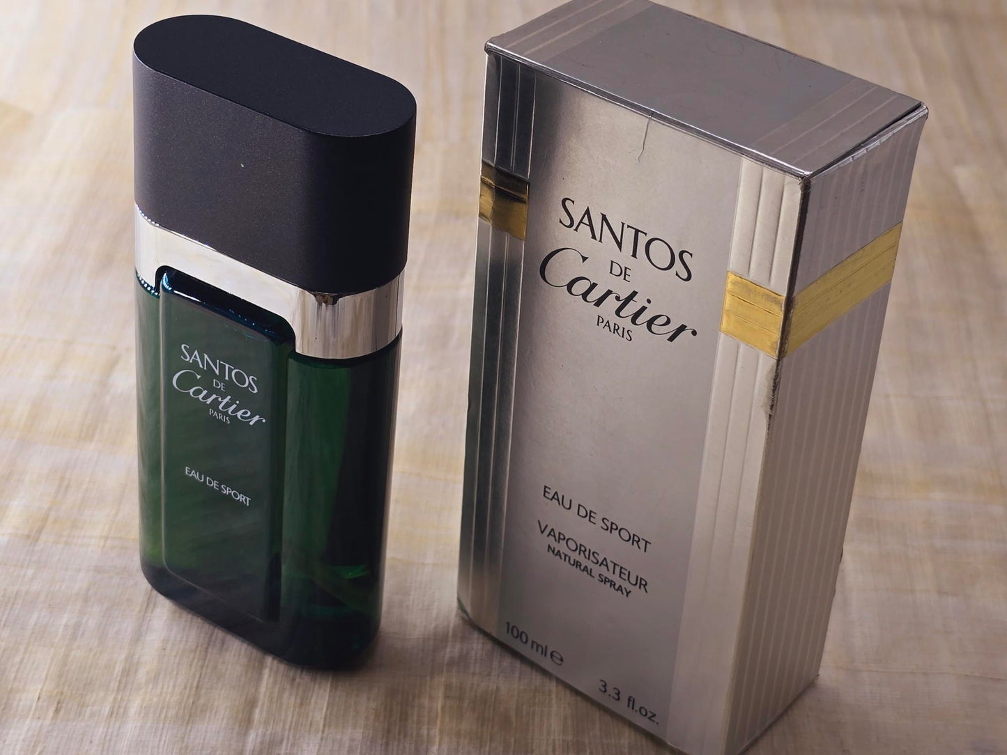 Santos Eau de Sport Cartier for men EDT Spray 100 ml 3.4 oz, Rare, Vintage, As Pics