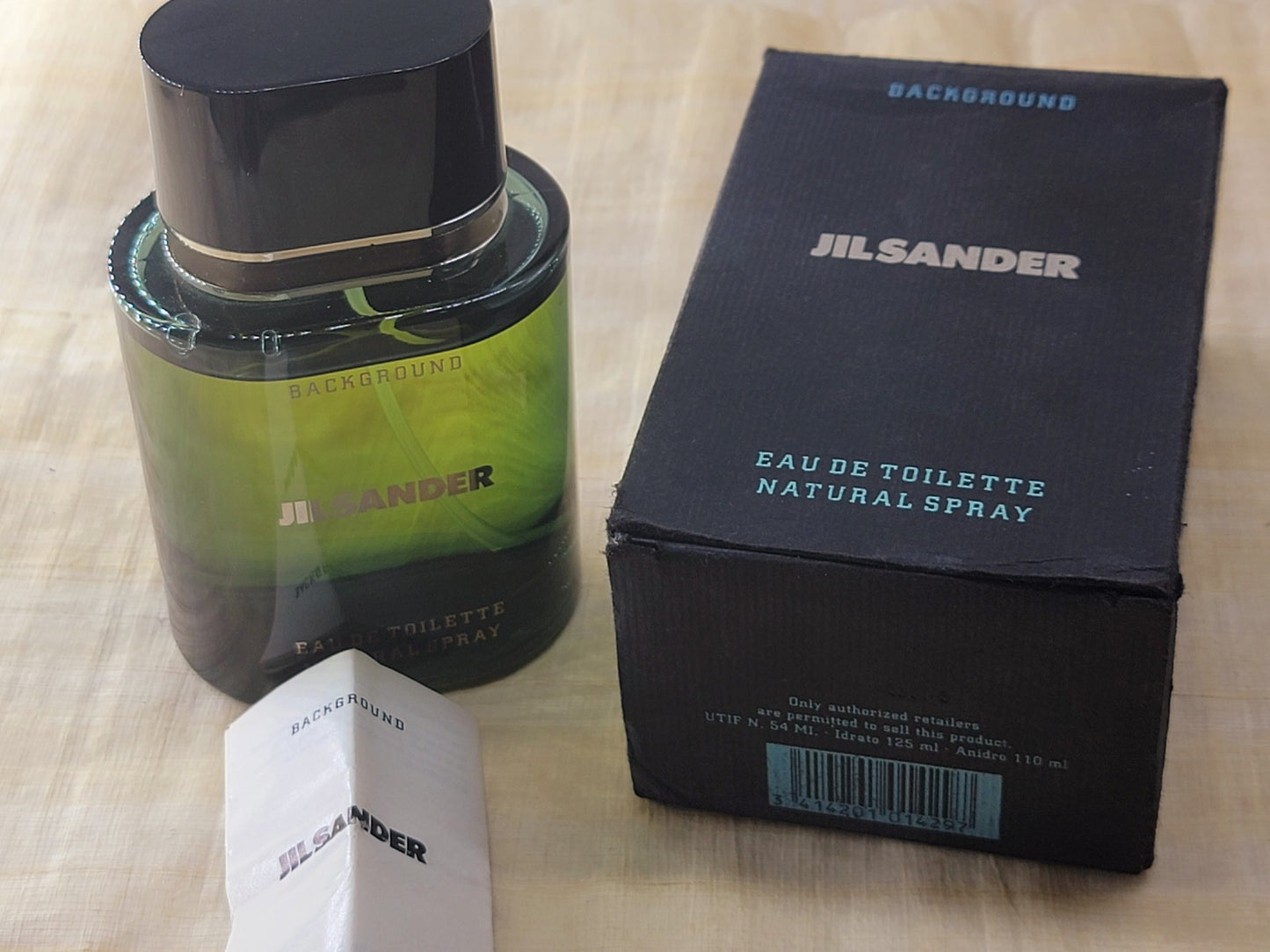 Background Jil Sander for men EDT Spray 125 ML 4.2 oz, Vintage, Rare, As pics