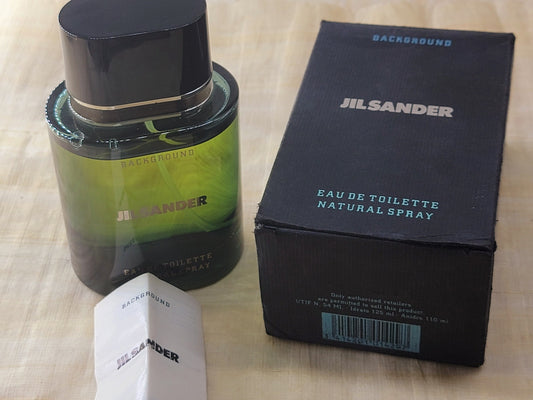 Background Jil Sander for men EDT Spray 125 ML 4.2 oz, Vintage, Rare, As pics