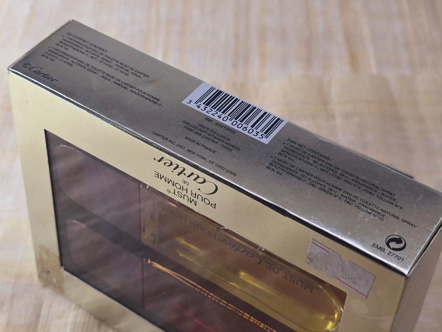Must de Cartier for Women EDT Spray 30 ml 1 oz + Must de Cartier Pour Homme EDT Spray 30 ml 1 oz, Rare, Vintage