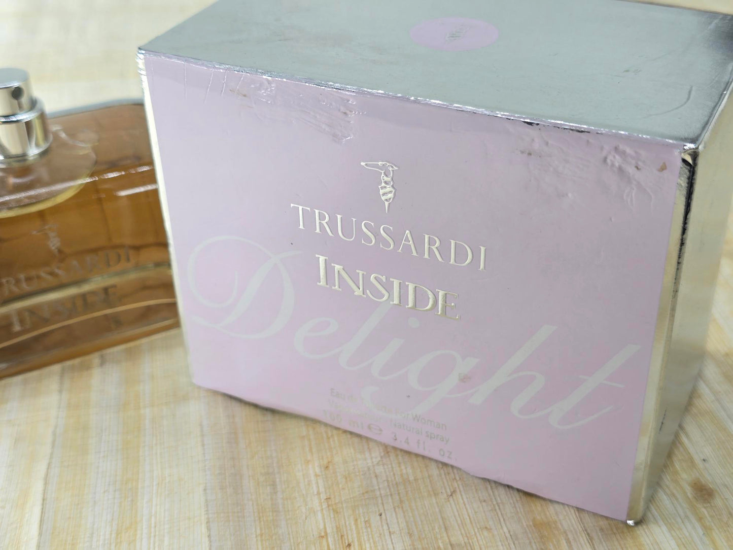 Trussardi Inside Delight for women EDP Spray 100 ml 3.4 oz, Vintage, Rare, As Pics