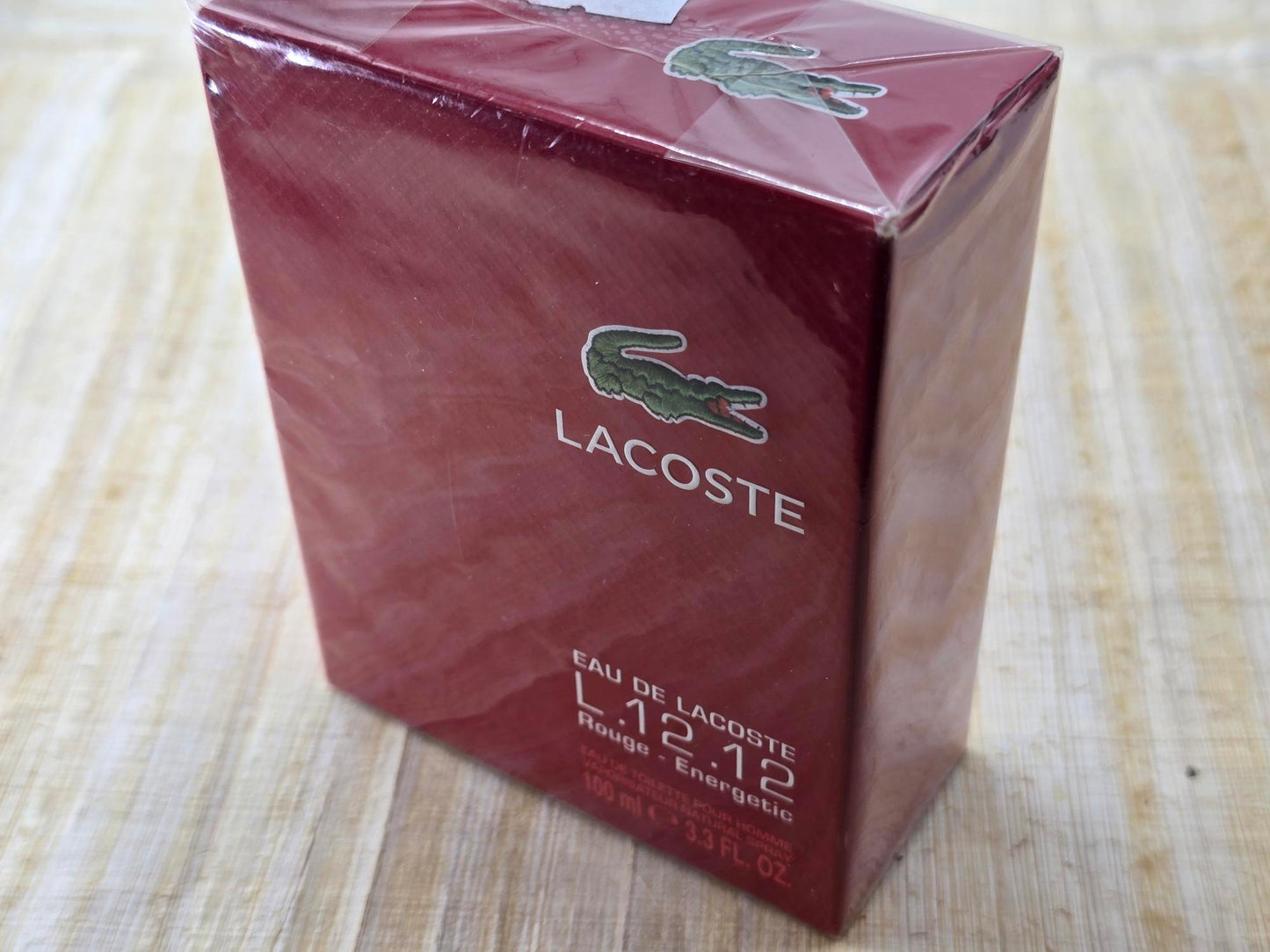 Eau de Lacoste L.12.12. Rouge Lacoste Fragrances for men EDT Spray 100 ml 3.4 oz, Rare, Vintage, Sealed