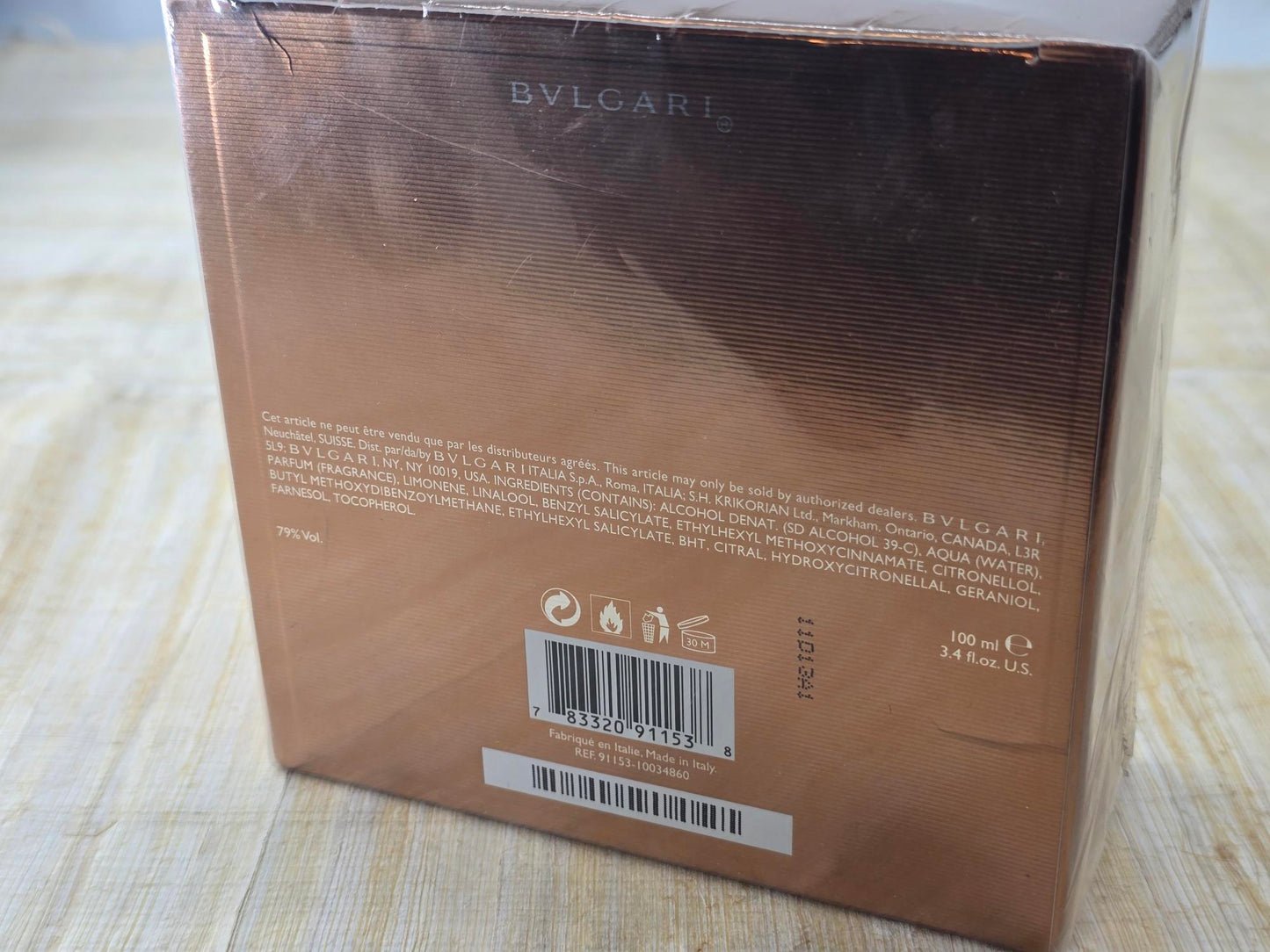 Aqva Amara Bvlgari for men EDT Spray 100 ml 3.4 oz, Vintage, Rare, Sealed