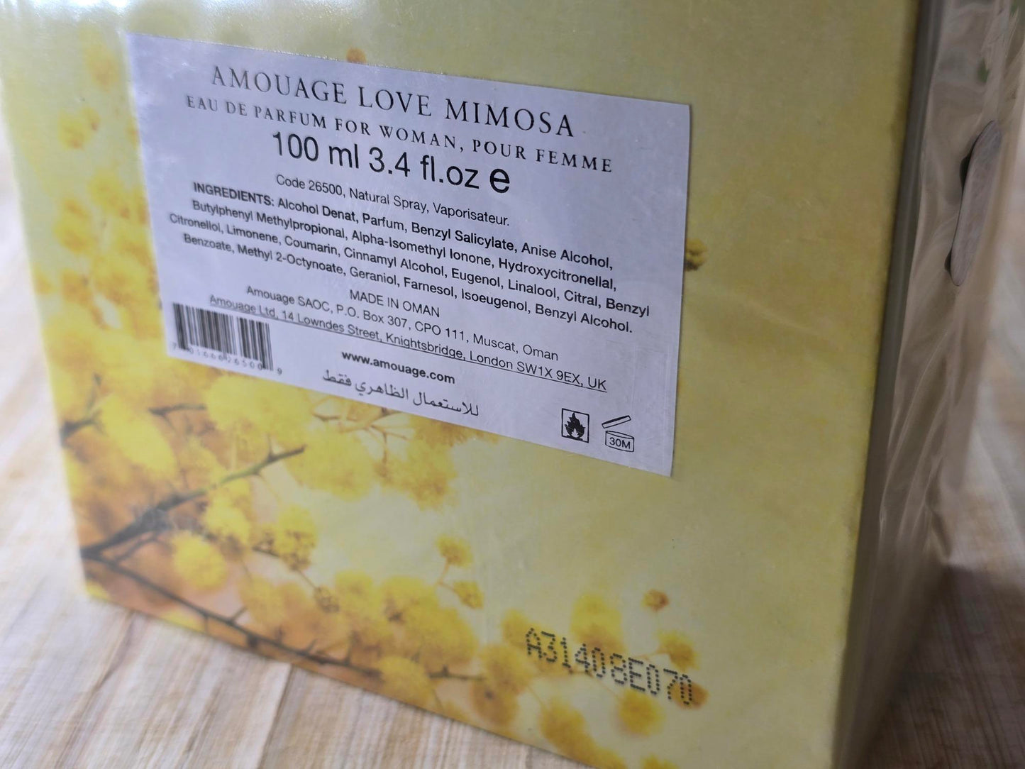 Love Mimosa Amouage for women EDP Spray 100 ml 3.4 oz – Rare, Vintage 2022 Oman, Original Bottle Sealed