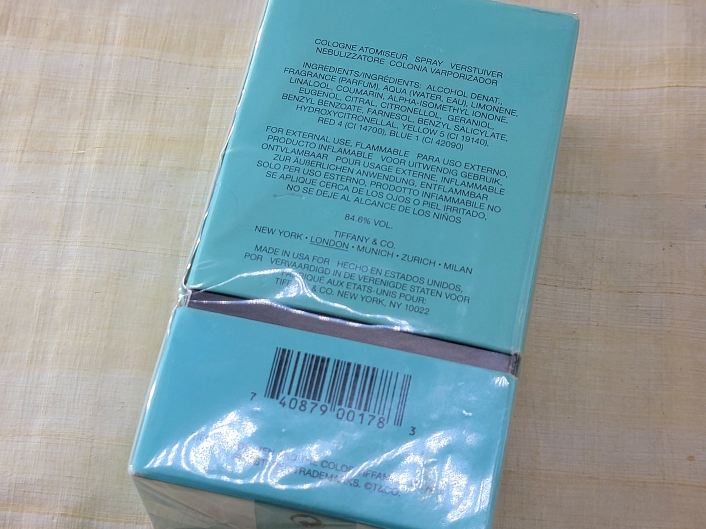 Tiffany for men EDC Spray 50 ml 1.7 oz, Vintage, Rare, Sealed
