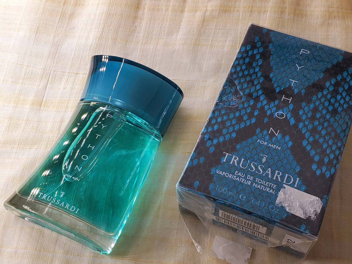 Python Uomo Trussardi for men EDT spray 100 ml 3.4 oz Or 50 ml 1.7 oz, Rare, Vintage, Sealed