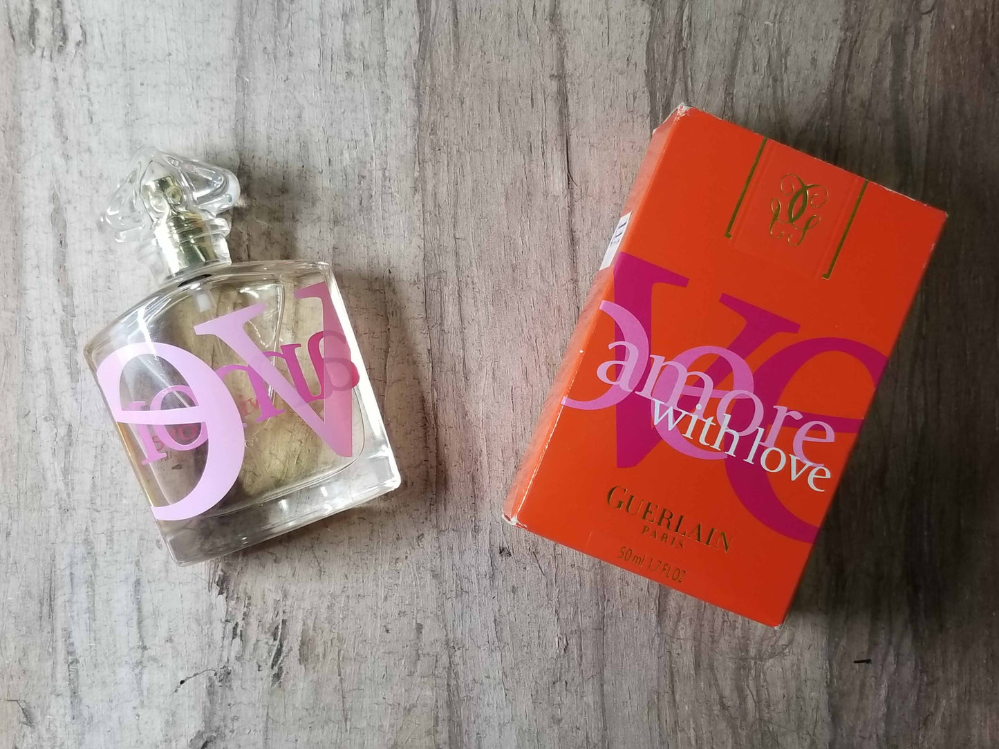 Amore With Love By Guerlain EDT Spray 50 ml 1.7 oz, Vintage, Rare