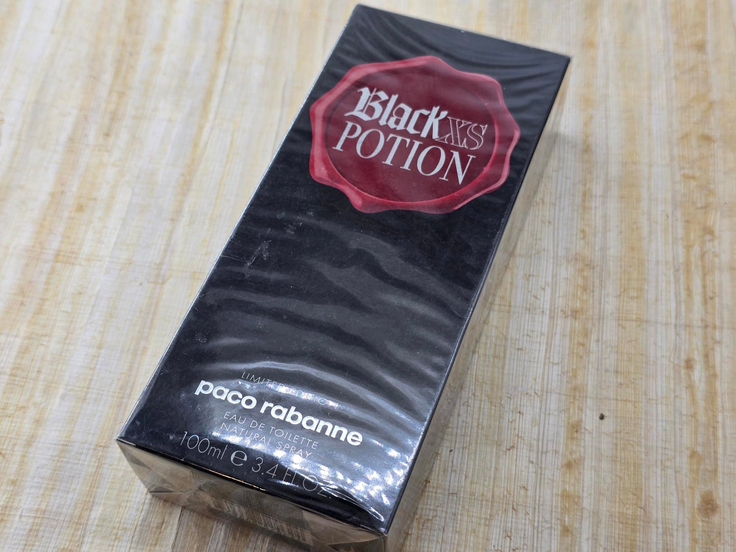 Black XS Potion for Him Rabanne for men EDT Spray 100 ml 3.4 oz, Vintage, Rare, Sealed