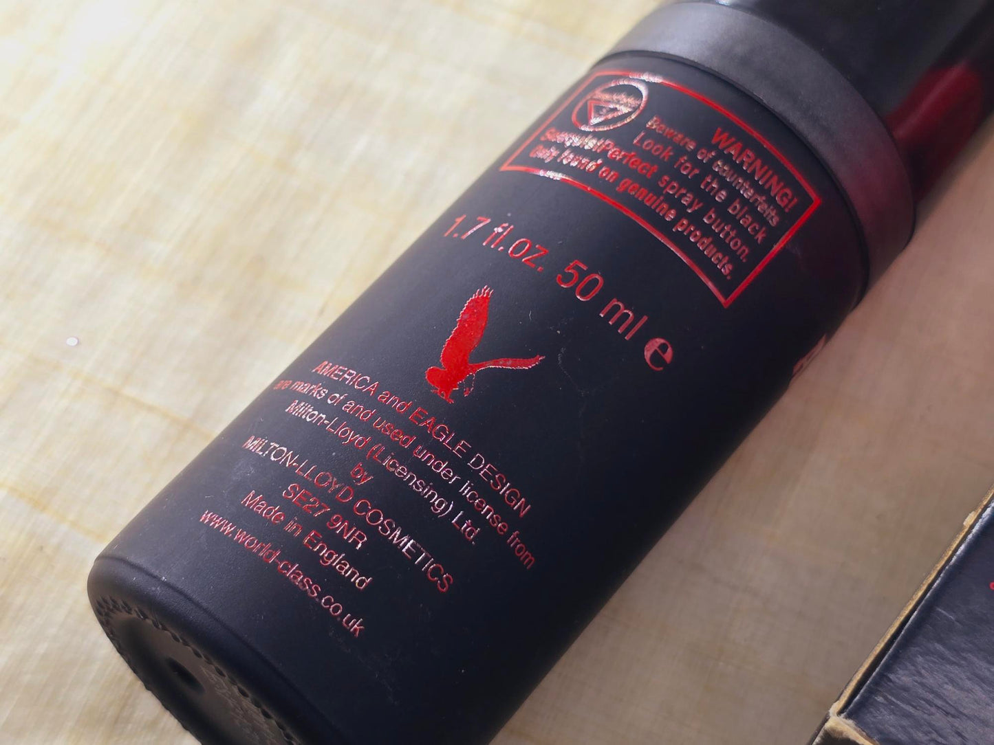 America Noir et Rouge Milton Lloyd for men Super Concentrated Cologne Spray 50 ml 1.7 oz, Vintage, Rare