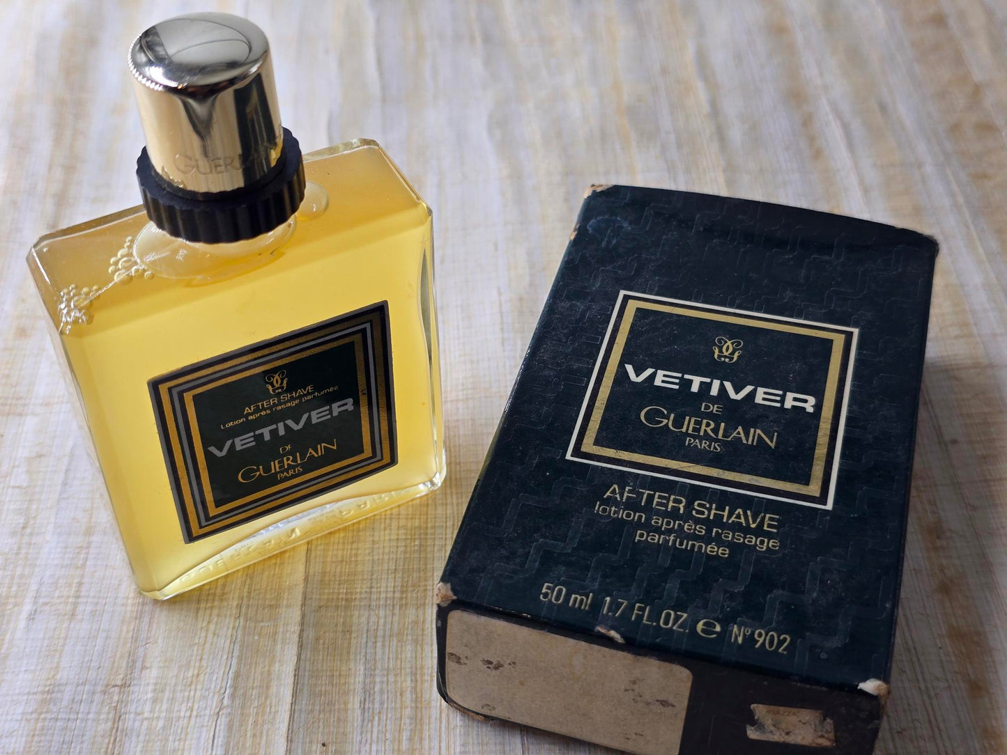 Vetiver (Vintage Edition) Guerlain for men After Shave lotion après Splash 50 ml 1.7 oz – Rare, Vintage
