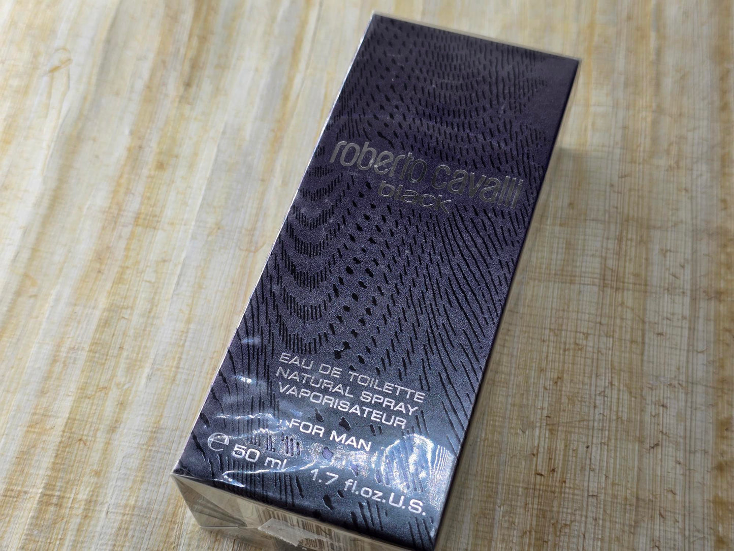 Roberto Cavalli Black for men EDT Spray 100 ml 3.4 oz OR 50 ml 1.7 oz, Vintage, Rare, Sealed