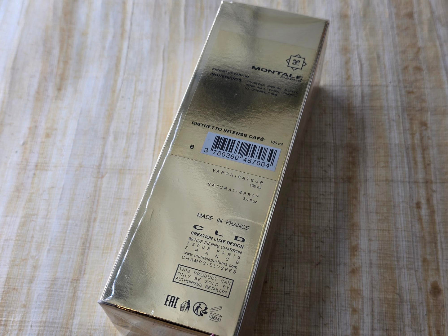 Ristretto Intense Café Montale Unisex Extrait de Parfum Spray 100 ml 3.4 oz - Rare, Vintage, Original Bottle Sealed