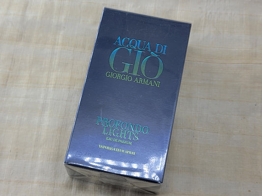 Acqua di Giò Profondo Lights Giorgio Armani for men EDT Spray 75 ml 2.5 oz OR 40 ml 1.35 oz, Very Rare, Vintage