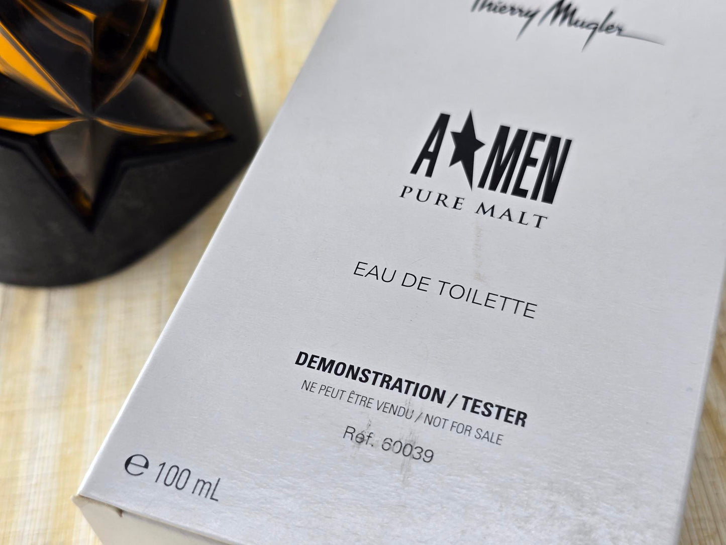 A*Men Pure Malt Mugler for men EDT Spray 100 ml 3.4 oz, Vintage, Rare, Tester