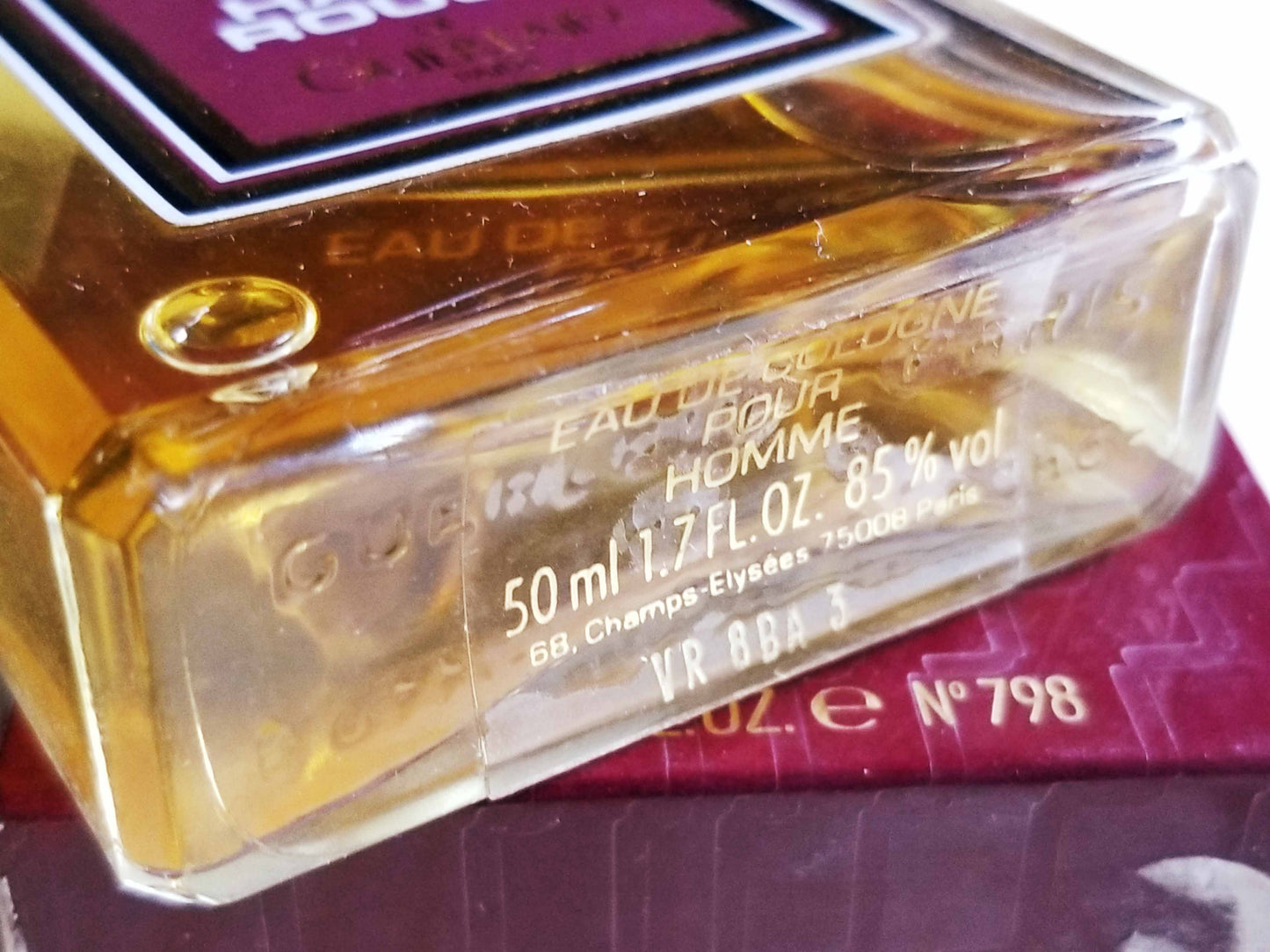 Habit Rouge Guerlain for men Cologne Splash 50 ml 1.7 oz. Vintage 1988, Rare
