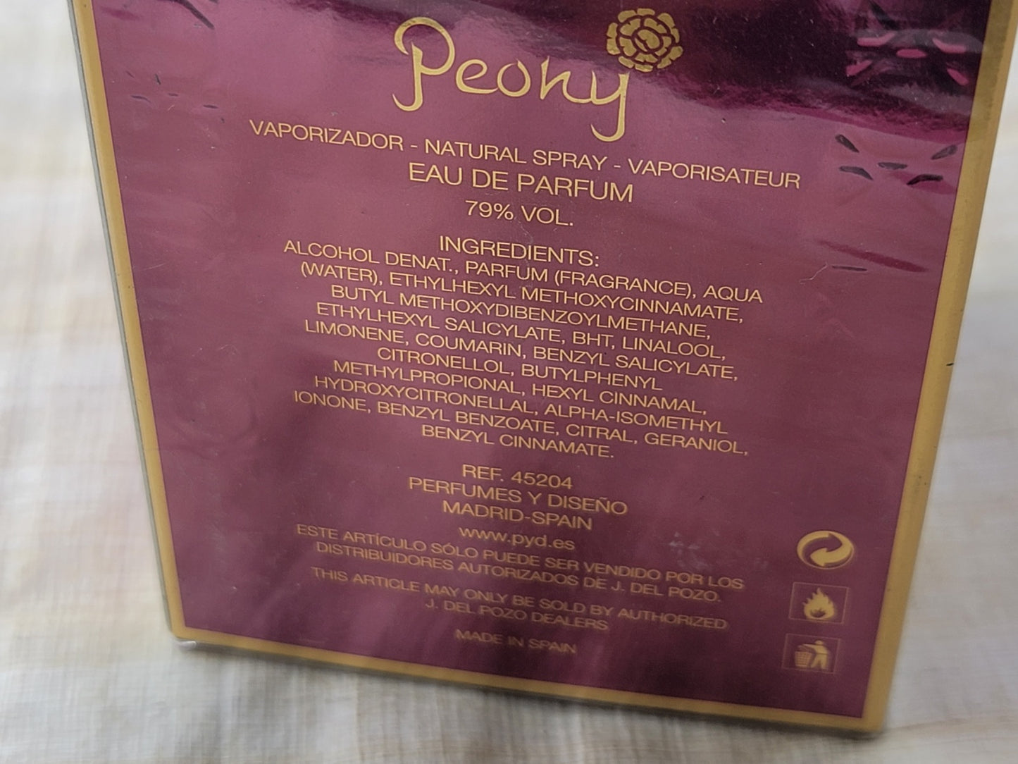 Desert Flowers Peony Jesus Del Pozo Unisex EDP Spray 100 ml 3.4 oz, Vintage, Rare, Sealed