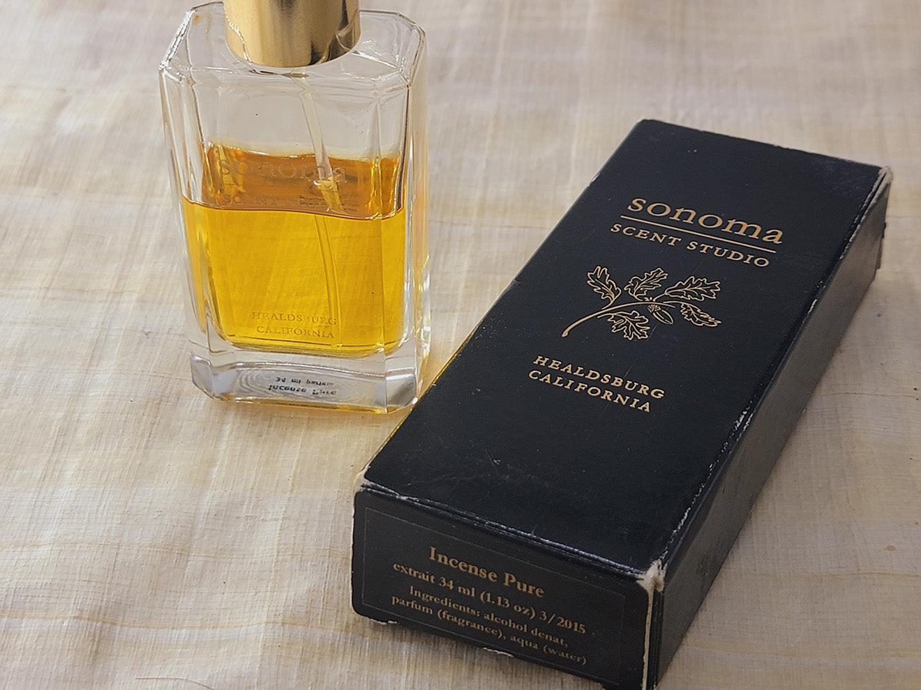 Incense Pure Sonoma Scent Studio Unisex EDP Spray 50 ml 1.7 oz, Rare, Vintage, Used As Pics