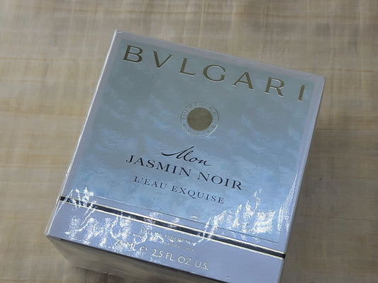 Mon Jasmin Noir L'Eau Exquise Bvlgari for women EDT Spray 75 ml 2.5 oz, Vintage, Rare, Sealed