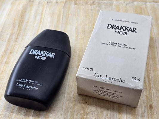 Drakkar Noir Guy Laroche for men EDT Spray 100 ml 3.4 oz, Vintage Cosmair, Rare, Tester