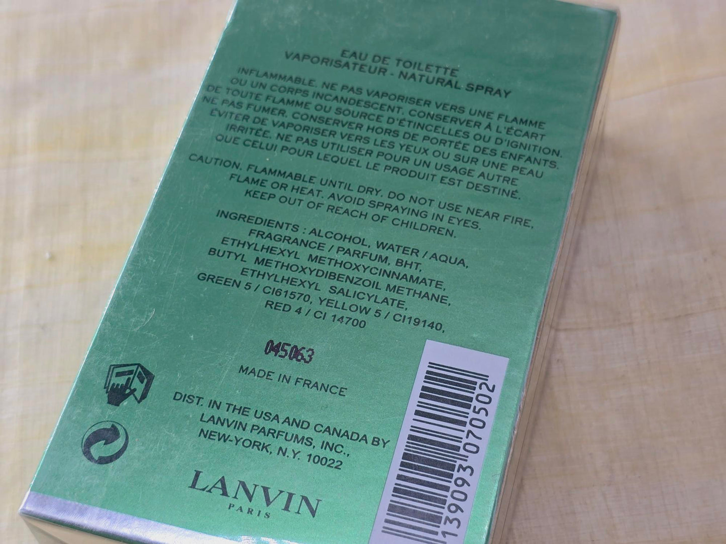 Vetyver Lanvin for men EDT Spray Bundle 50 ml 1.7 oz X 2. Vintage, Rare, Sealed
