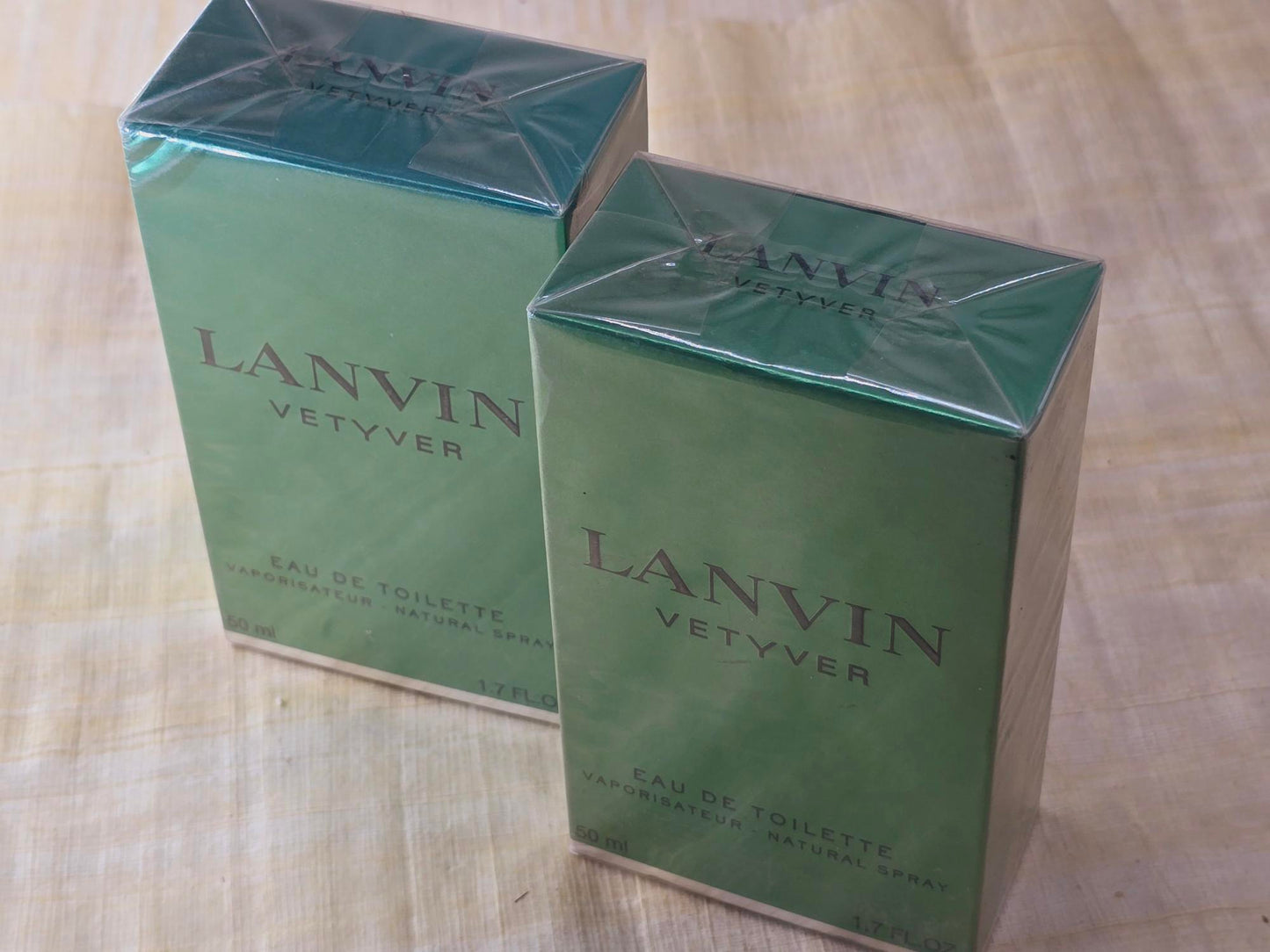 Vetyver Lanvin for men EDT Spray Bundle 50 ml 1.7 oz X 2. Vintage, Rare, Sealed