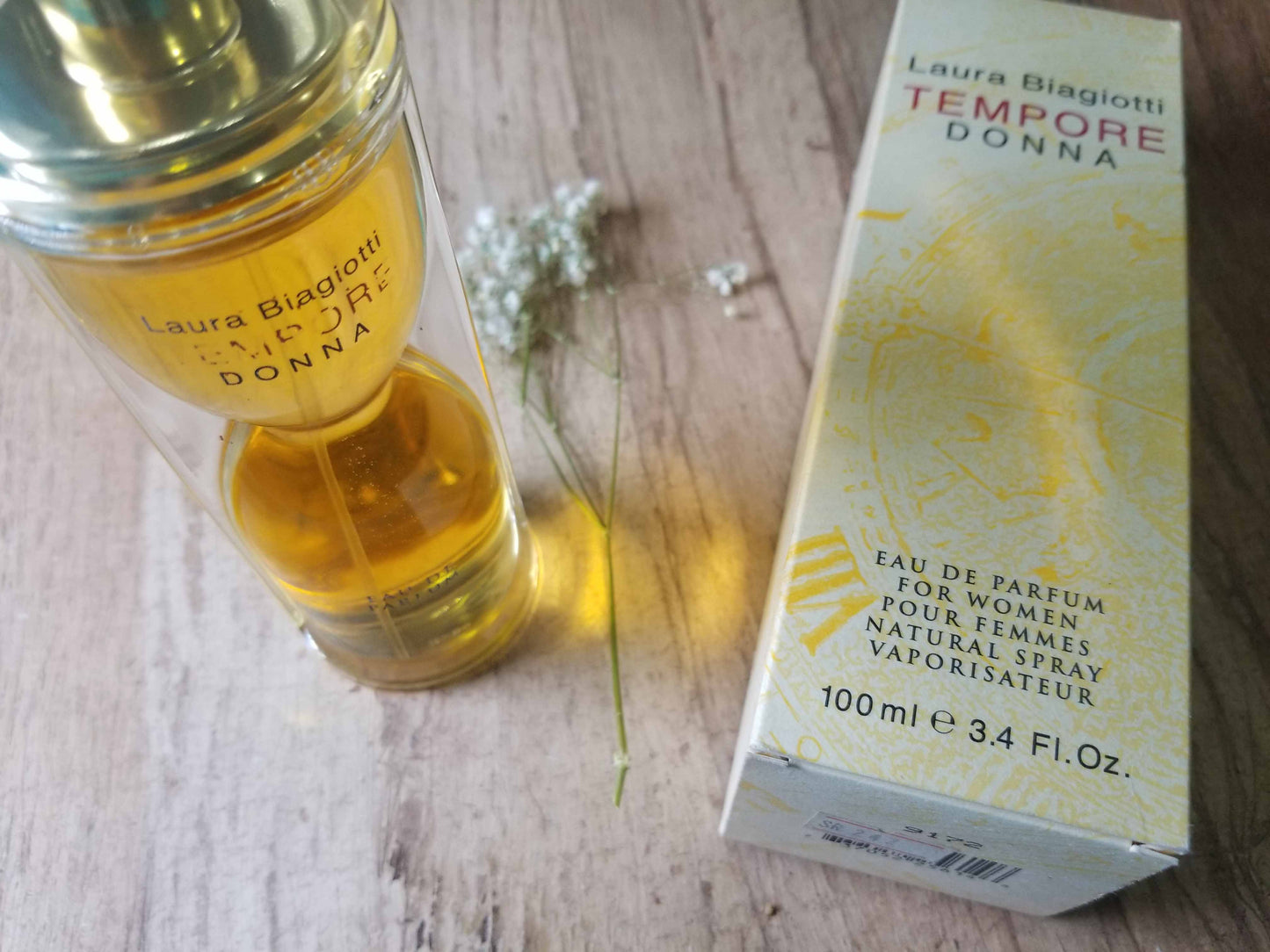 Laura Biagiotti Tempore Donna EDP Spray 100 ml 3.4 oz Or 50 ml 1.7 oz, Vintage Eurocos, Rare