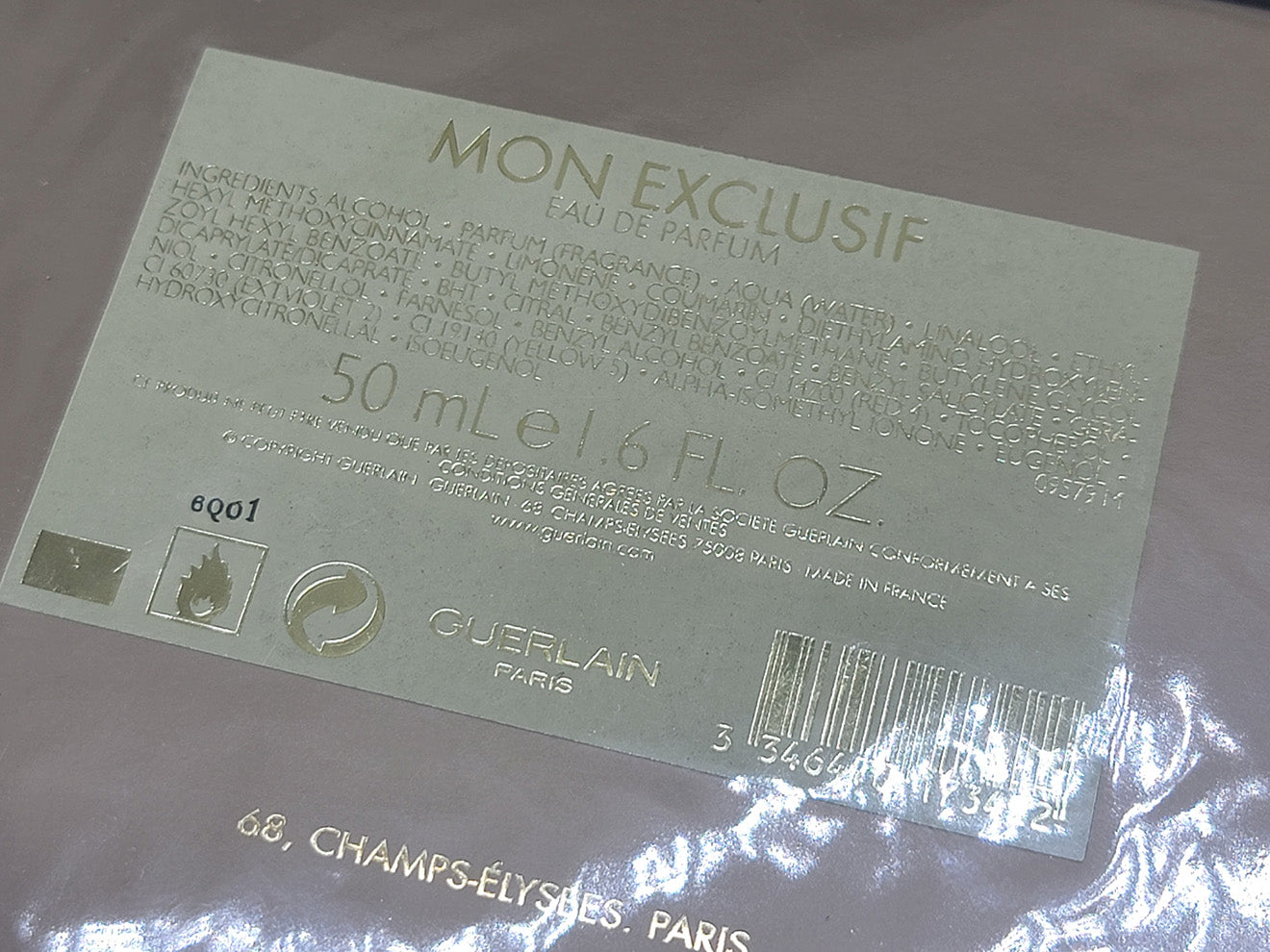 Mon Exclusif Guerlain for women EDP Spray 50 ml 1.7 oz, Vintage, Very Rare, Sealed