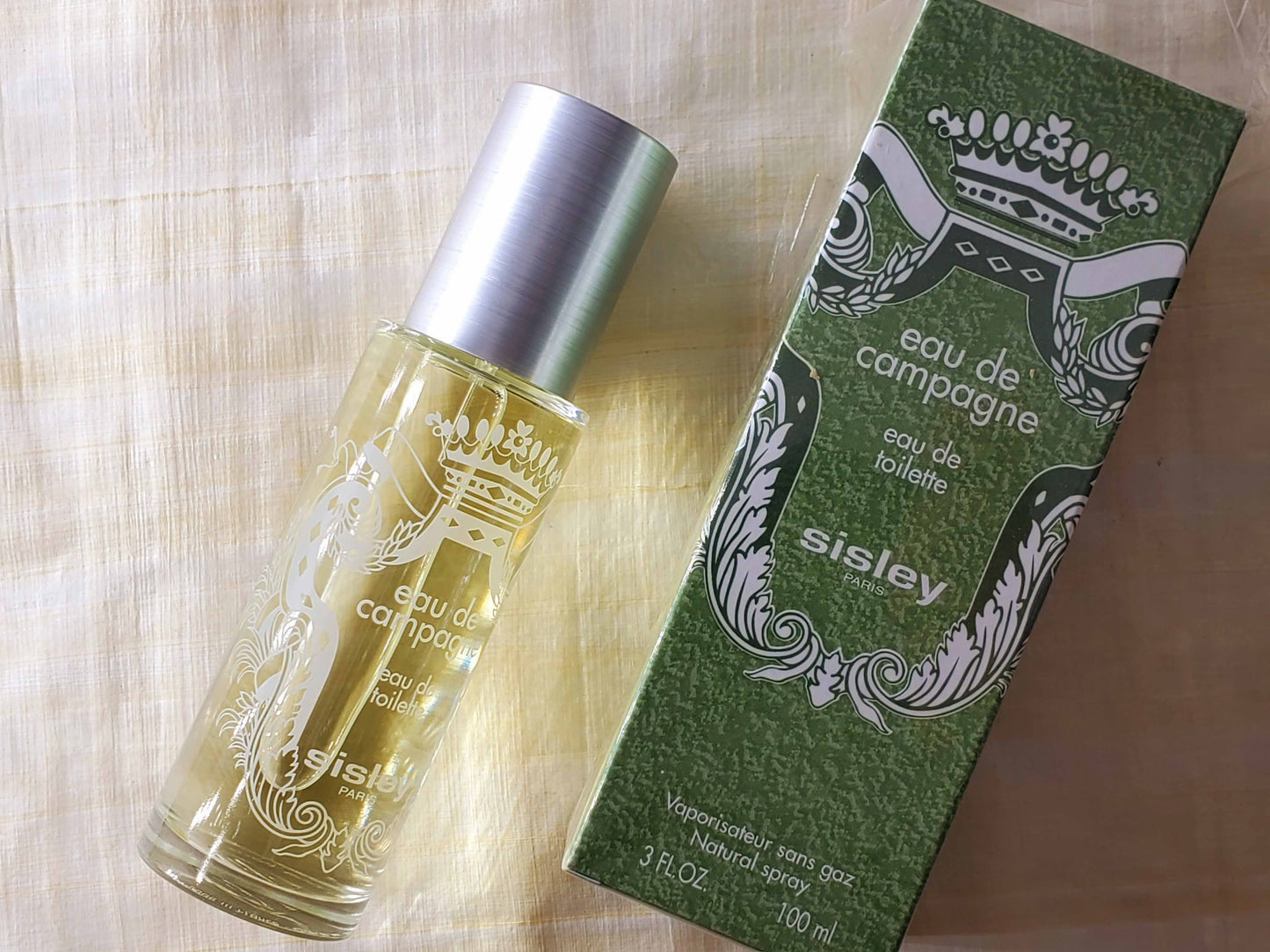 Eau de Campagne Sisley for Unisex EDT Spray 100 ml 3.4 oz, Rare, Vintage