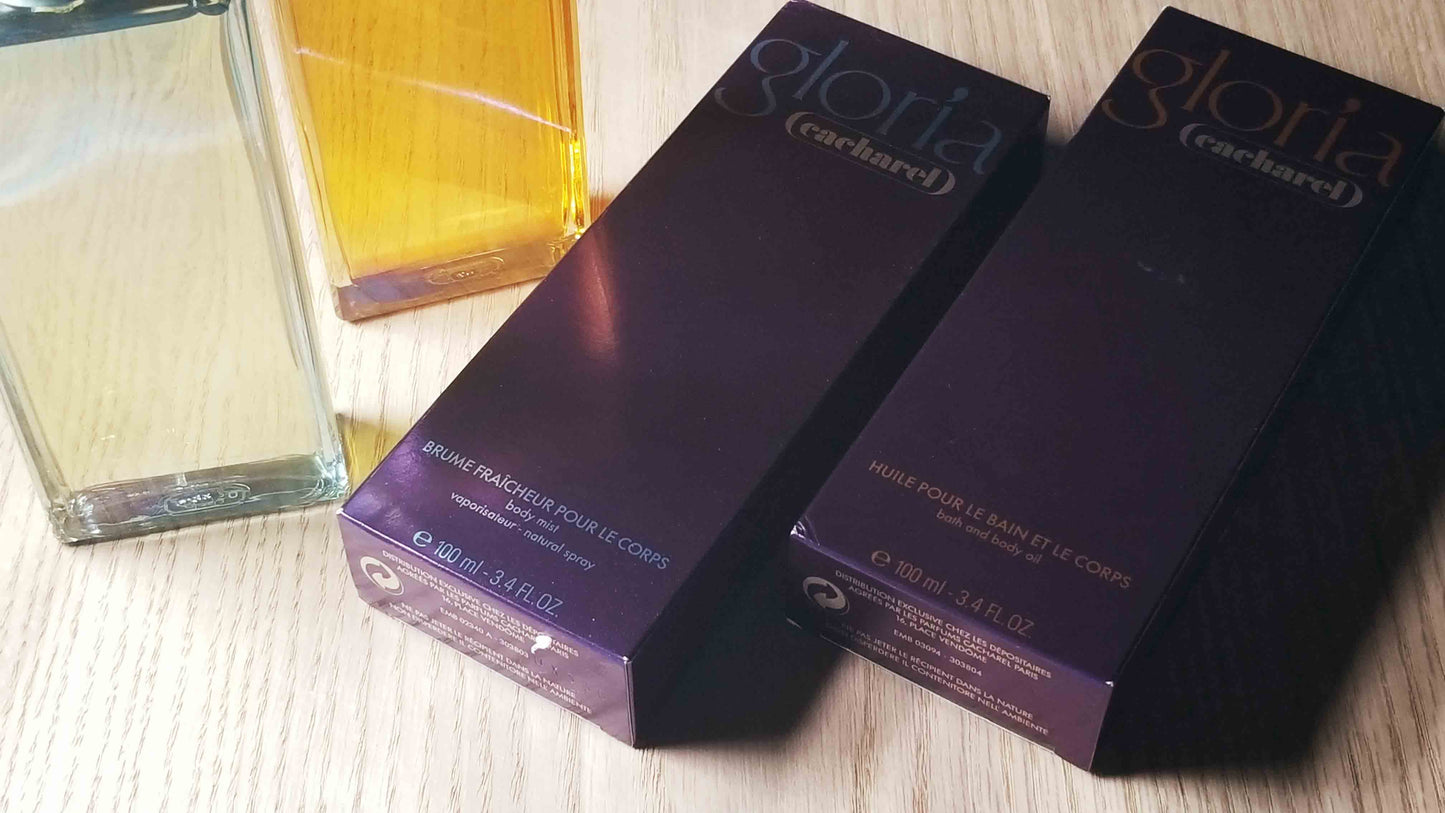 Gloria Cacharel for women Bath and Body Oil & Body Mist Natural Spray 100 ml 3.4 oz, Vintage, Rare