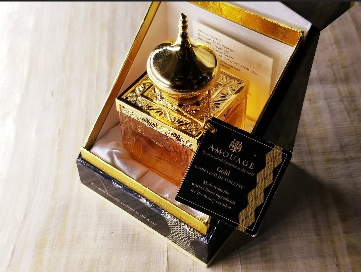 Amouage Gold pour Femme for women EDP Spray 50 ml 1.7 oz, Vintage, Very Rare, Hard to find, Crystal Bottle 24k