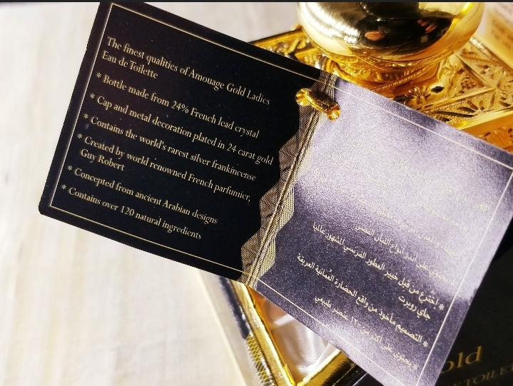 Amouage Gold pour Femme for women EDP Spray 50 ml 1.7 oz, Vintage, Very Rare, Hard to find, Crystal Bottle 24k