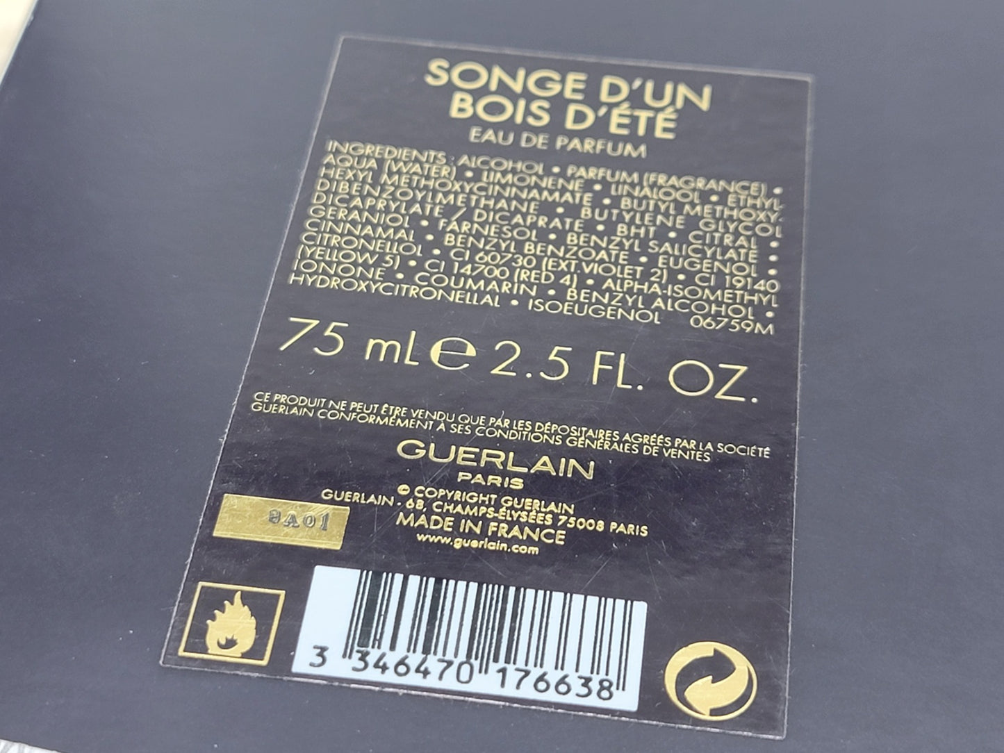 Songe d'un Bois d'Ete 2018 Guerlain Unisex EDP Spray 75 ml 2.5 oz, Vintage, Rare