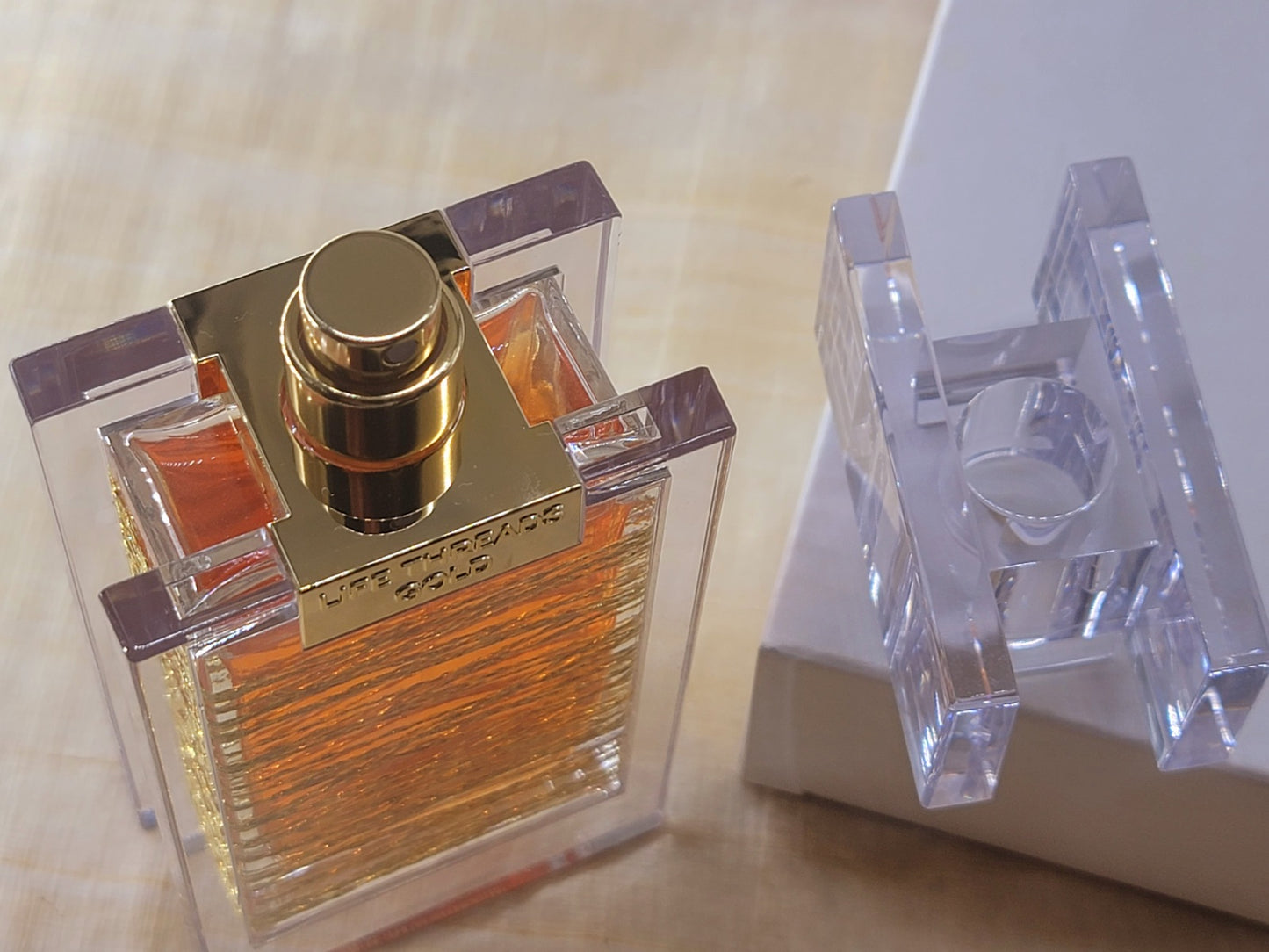 Life Threads Gold La Prairie for women EDP Spray 50 ml 1.7 oz, Vintage, Rare, Tester, As Pics