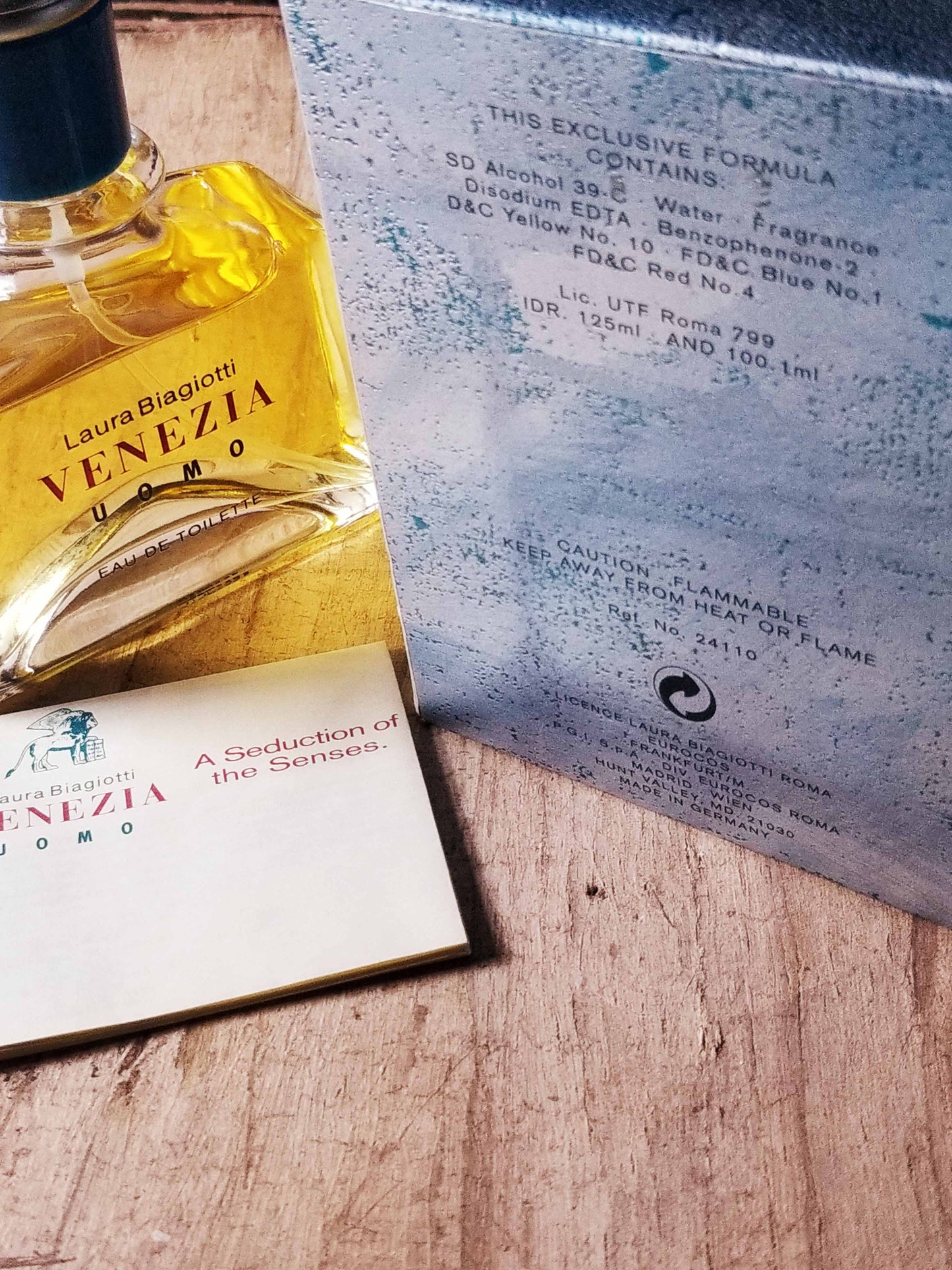 Venezia Uomo by Laura Biagiotti for Men EDT Spray 125 ml 4.2 oz, Vintage Eurocos Germany, Rare