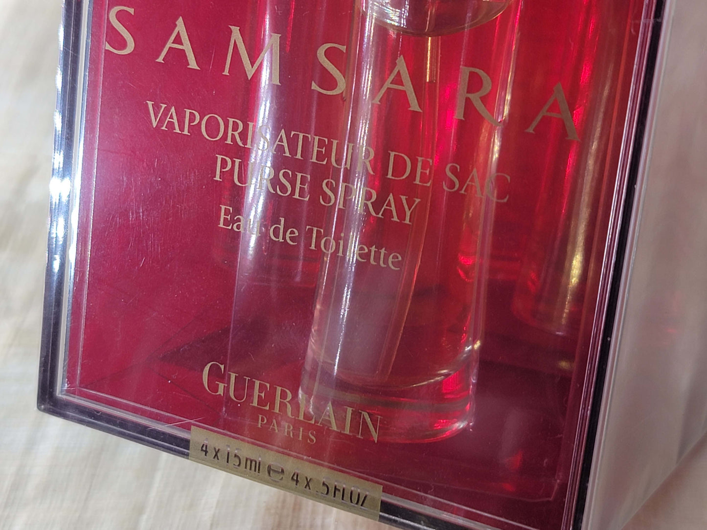 Samsara Guerlain for women EDT Purse Spray 4 × 15 ml, 4 × 0.5 FLOZ, Rare, Vintage, Sealed