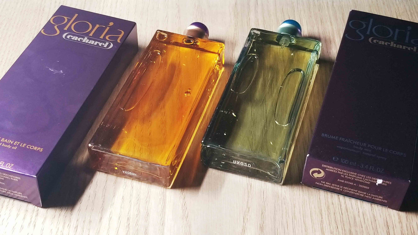 Gloria Cacharel for women Bath and Body Oil & Body Mist Natural Spray 100 ml 3.4 oz, Vintage, Rare