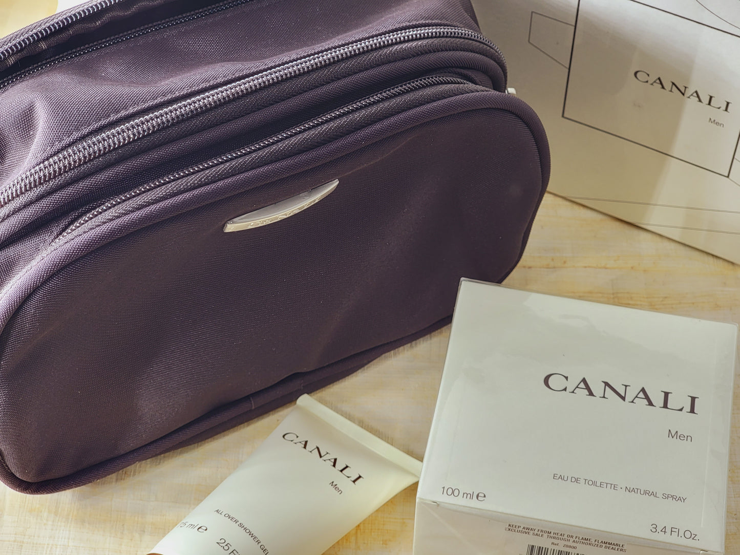 Canali Men EDT Spray 100 ml 3.4 oz + Shower Gel 75 ml + Bag Shower, Vintage, Rare