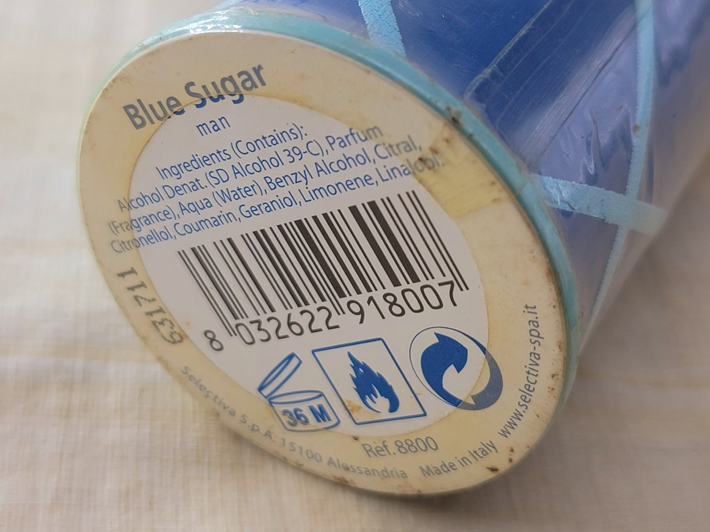 Blue Sugar Aquolina for men EDT Spray 100 ml 3.4 oz OR 50 ml 1.7 oz, Rare, Vintage, Sealed