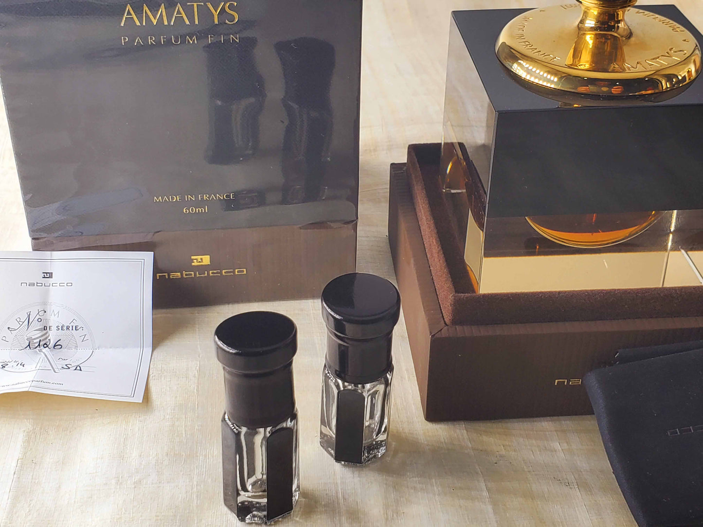 DECANTED, SPLIT Nabucco Amatys Parfum Fin Pure Parfum splash 3 ml, Vintage, Rare