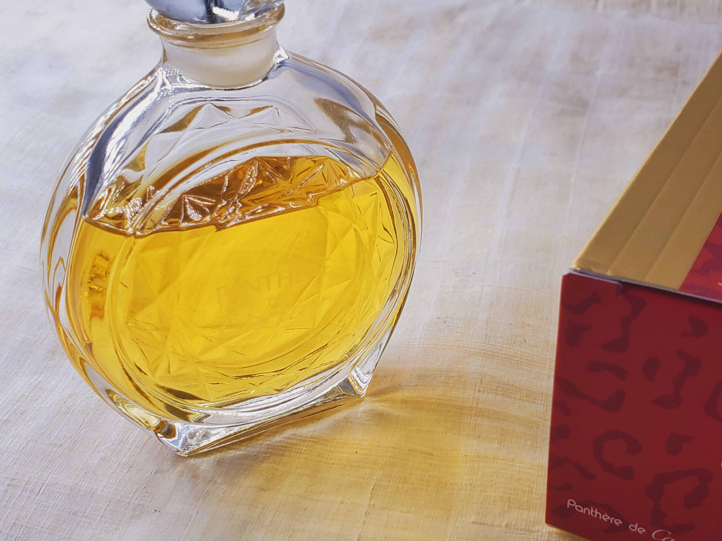 Cartier Panthere EDT Splash Bottle Glass Panther Stopper 50 ml 1.6 oz, Rare, Vintage, Pre-owned, Level As Pictured