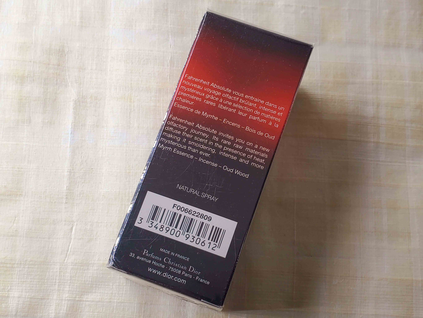 Fahrenheit Absolute Christian Dior for men EDT Spray 50 ml 1.7 oz, Rare, Vintage First Edition 2009