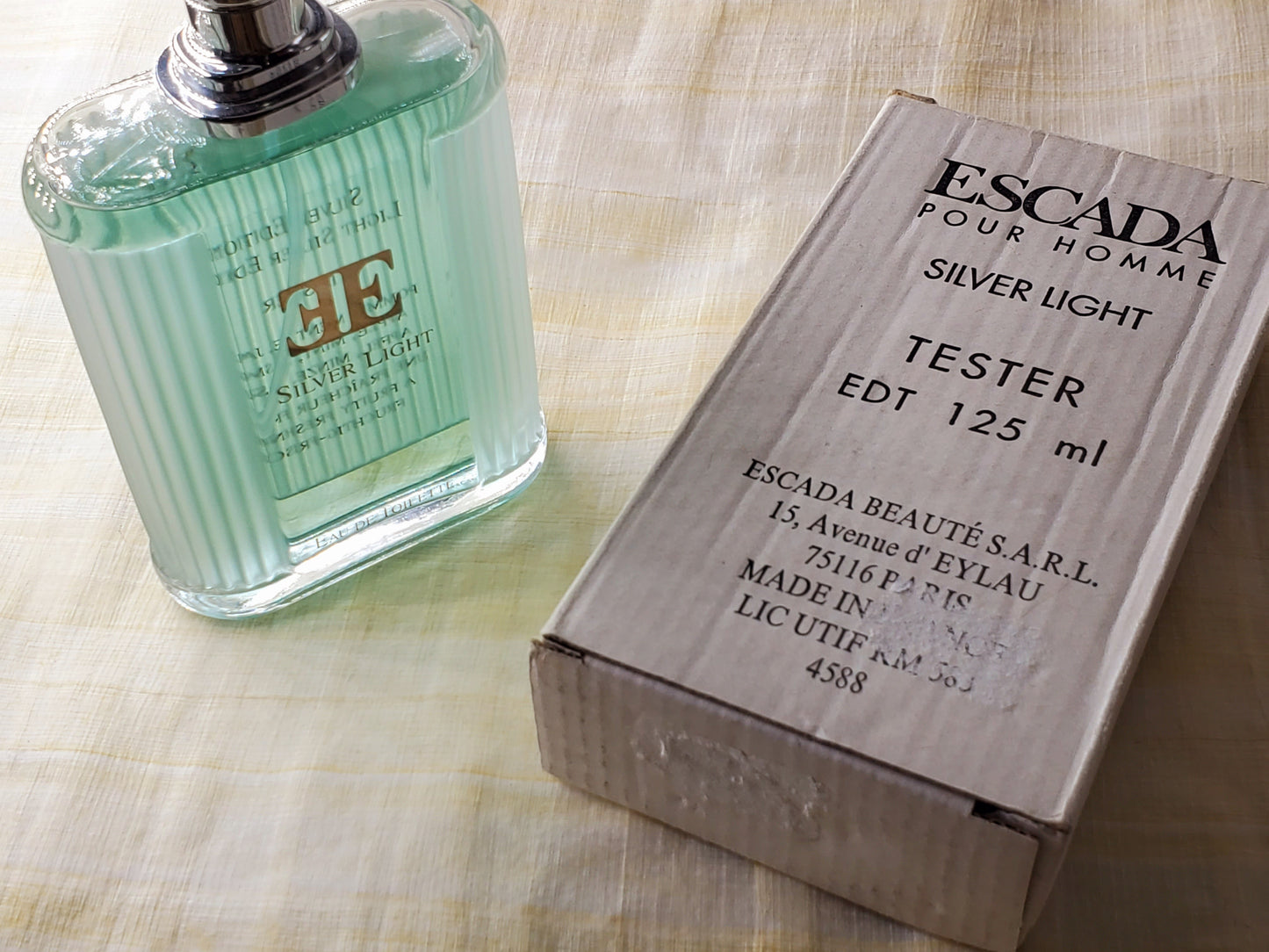 Escada pour Homme Light Silver Edition for men EDT TESTER Spray 125 ml 4.2 oz, Vintage, Rare